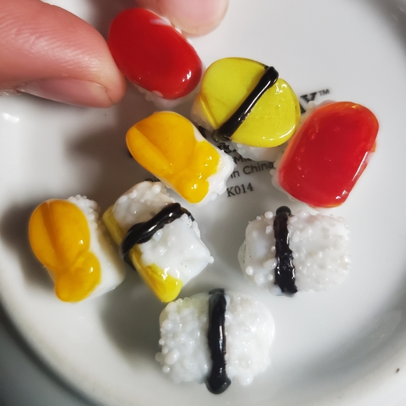 Sushi Lampwork beads - handmade glass - Picture 6 of 8